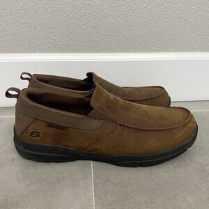Skechers Harper Forde Mens Size 13 Brown Loafers Slip On Comfort Walking Shoes